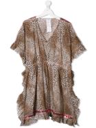 Monnalisa Leopard-print Dress - Brown