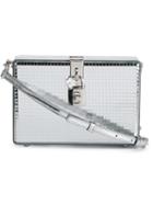Dolce & Gabbana Mirrored Clutch, Women's, Grey, Leather