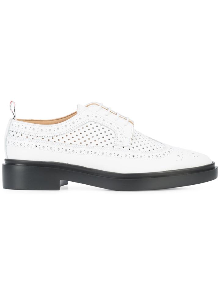 Thom Browne Perforated Allover Brogues - White
