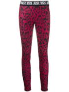 Just Cavalli Leopard Print Trousers - Red