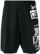 Dsquared2 Collage Print Shorts - Black
