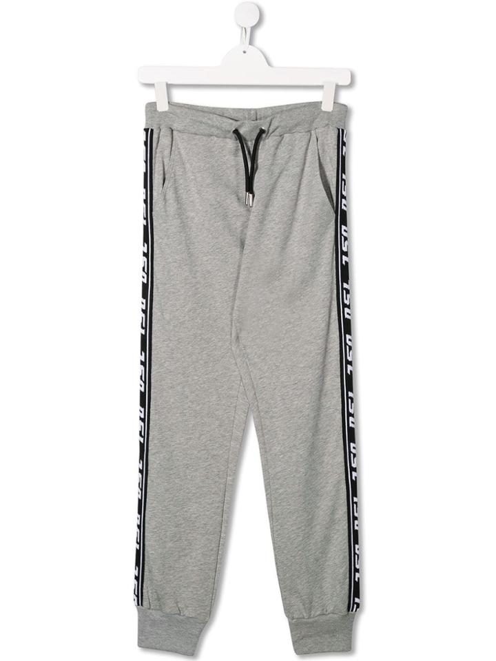 Diesel Kids Logo Side Trim Trousers - Grey