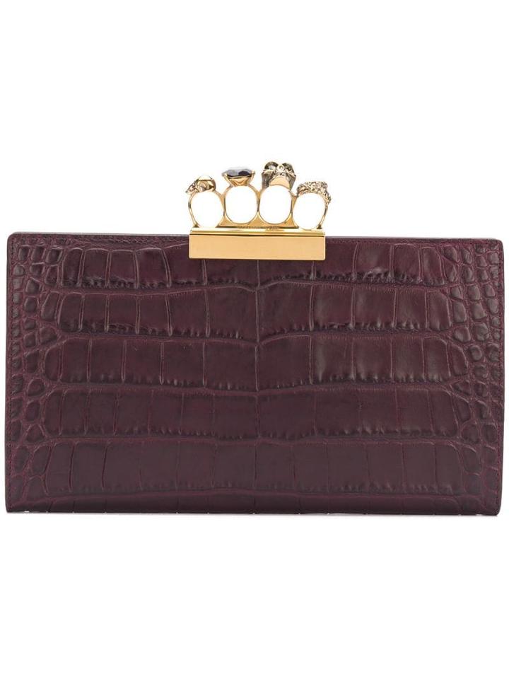 Alexander Mcqueen Knuckle Duster Clutch - Brown