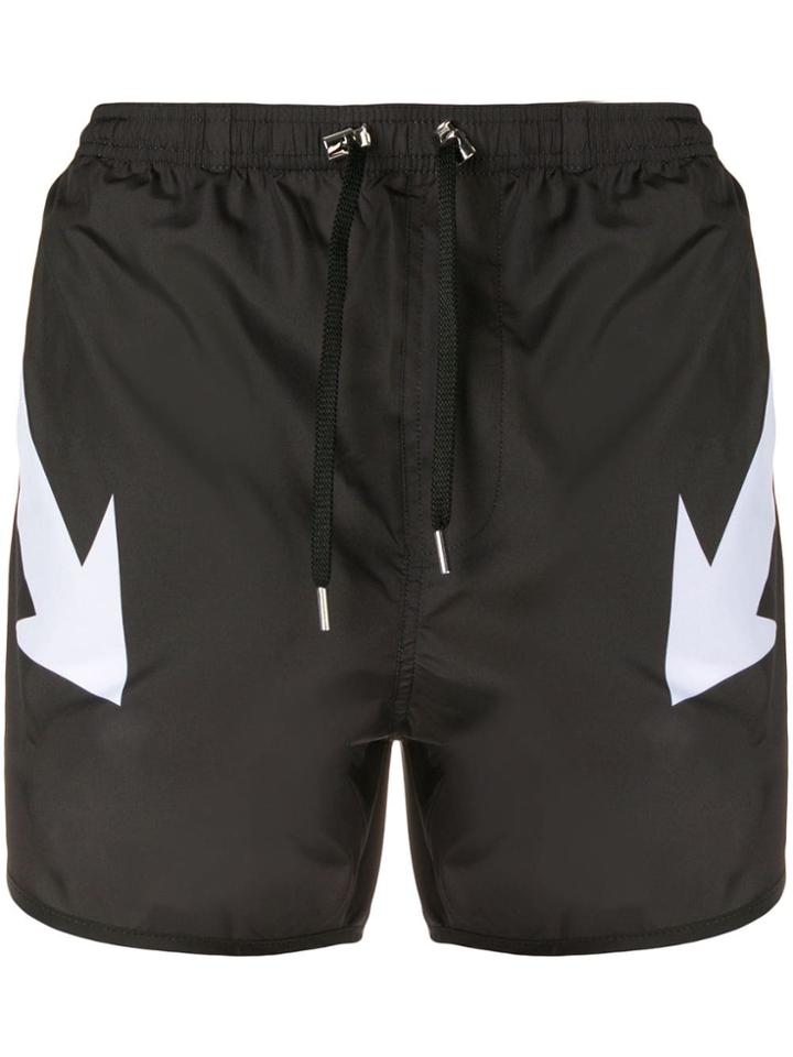 Neil Barrett Arrow Swim Shorts - Black