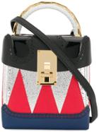 The Volon Colour Block Mini Tote - Black