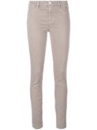 J Brand Luxe Sateen Mid-rise Super Skinny Jeans - Grey