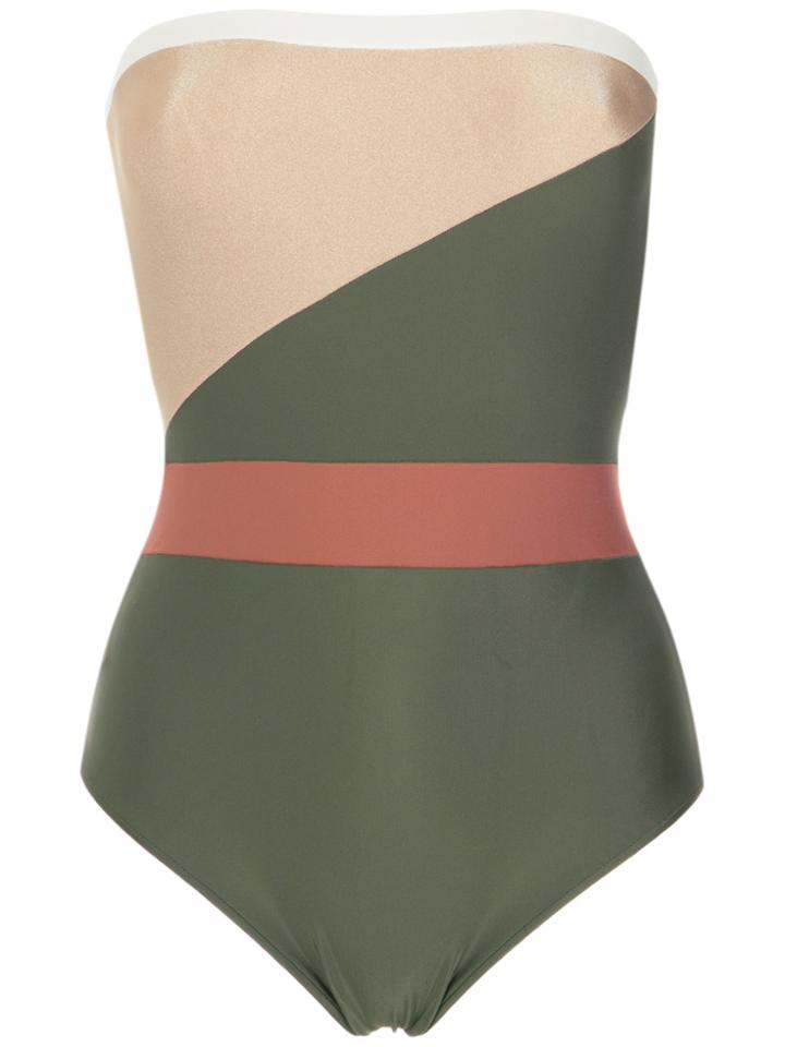 Adriana Degreas Strapless Swimsuit - Green