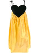 George Keburia Sweetheart Neck Dress - Yellow