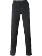 Incotex Pinstriped Straight Leg Trousers, Men's, Size: 33, Grey, Cotton/spandex/elastane