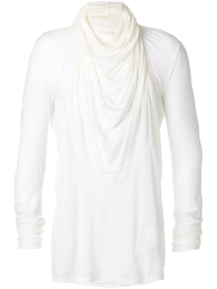 Rick Owens Drkshdw Draped Neck T-shirt - White