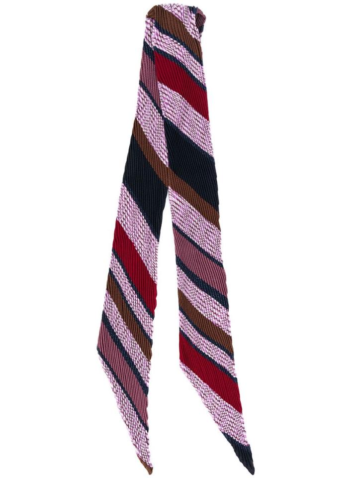 Missoni Striped Pattern Scarf - Purple