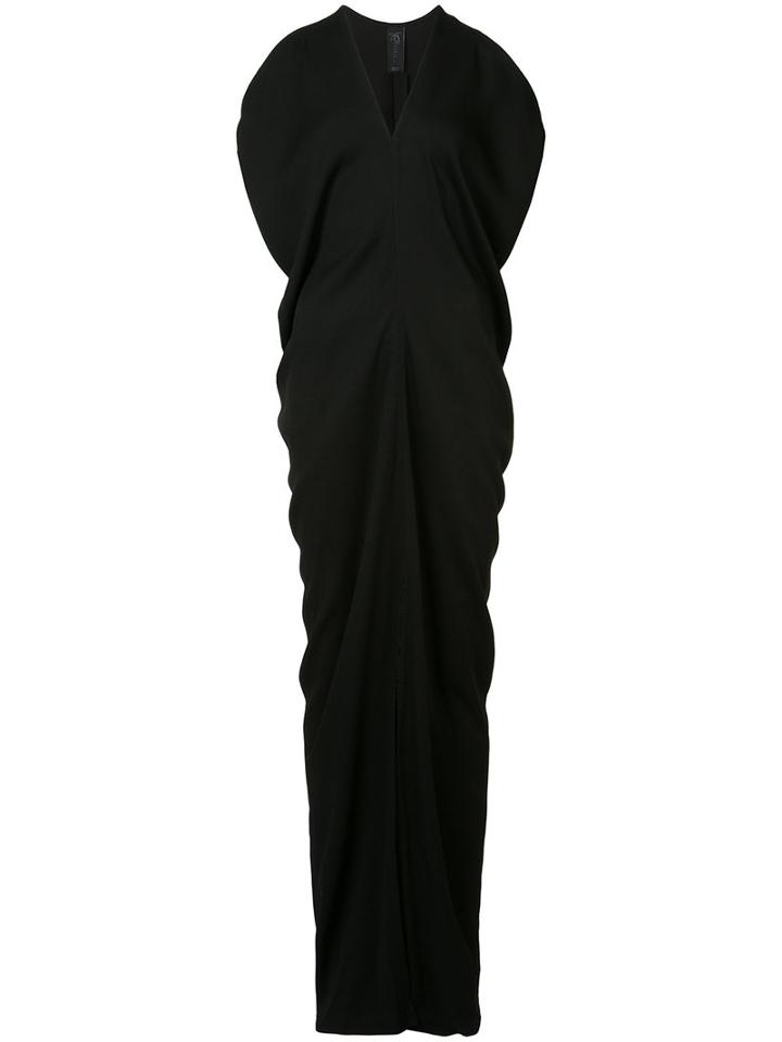 Zero + Maria Cornejo - Draped Maxi Dress - Women - Acetate/viscose - 8, Black, Acetate/viscose