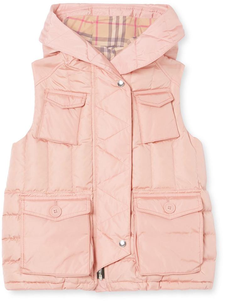 Burberry Kids Teen Down-filled Hooded Puffer Gilet - Pink