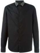 Alexander Mcqueen Studded Collar Shirt, Men's, Size: 46, Black, Cotton/silk