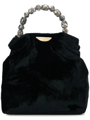 Christian Dior Vintage Velour Malice Handbag - Black