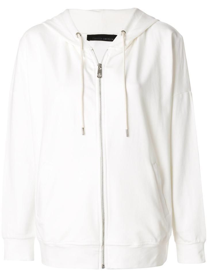 Frankie Morello Zipped Hoodie - White