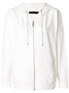 Frankie Morello Zipped Hoodie - White