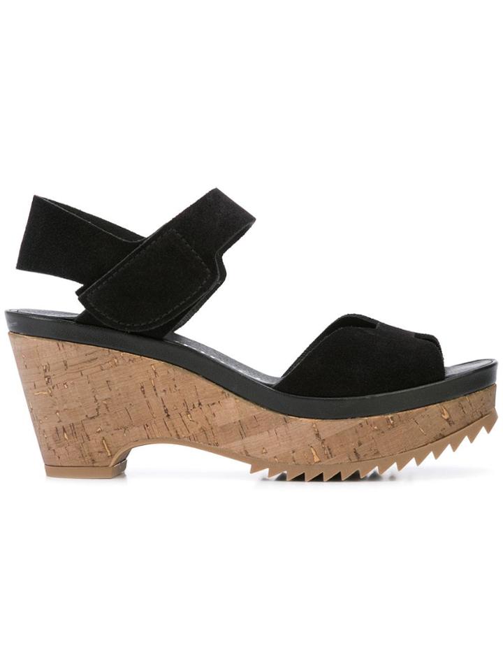 Pedro Garcia Fahr Wedged Sandals - Black