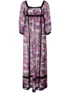 Anna Sui London Underground Voile Dress - Pink & Purple