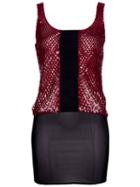 Jean Paul Gaultier Vintage Red Stones Dress, Women's, Size: 42, Black