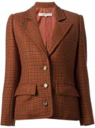 Givenchy Vintage Houndstooth Pattern Jacket - Brown