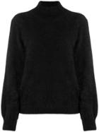 Alberta Ferretti Basic Furry Jumper - Black