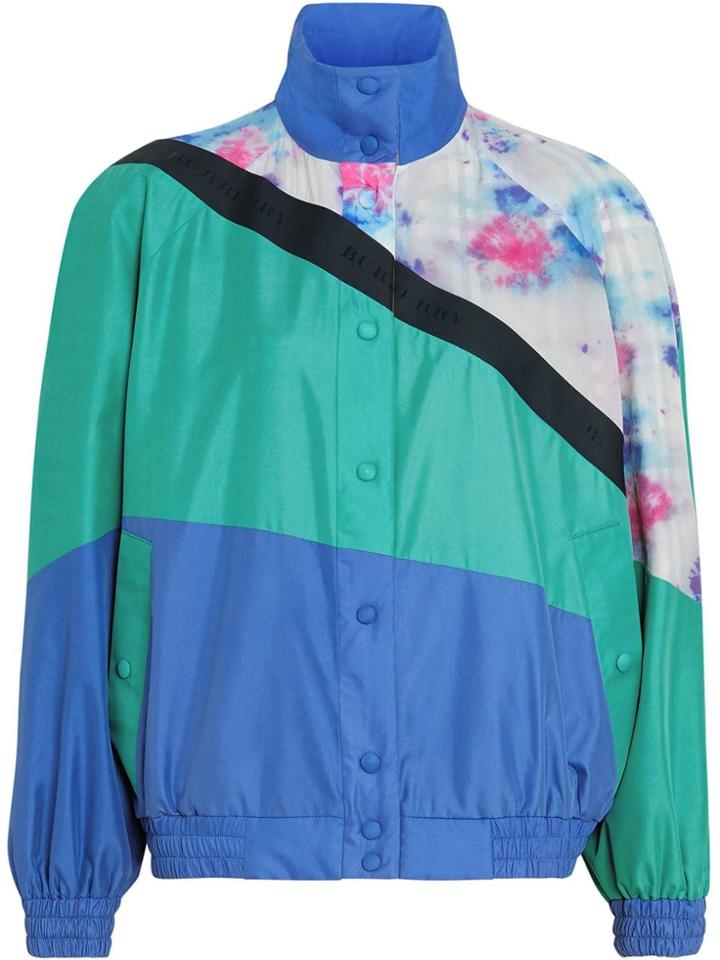 Burberry Colour-block Reversible Bomber Jacket - Blue