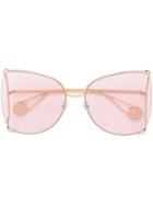 Gucci Eyewear Oversized Frame Sunglasses - Metallic