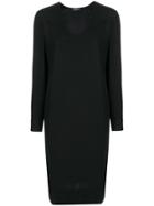 Salvatore Ferragamo Gancini Neck Dress - Black