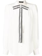 Dolce & Gabbana Front Bow Blouse - White