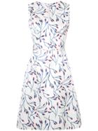 Carolina Herrera Flared Design Dress - White
