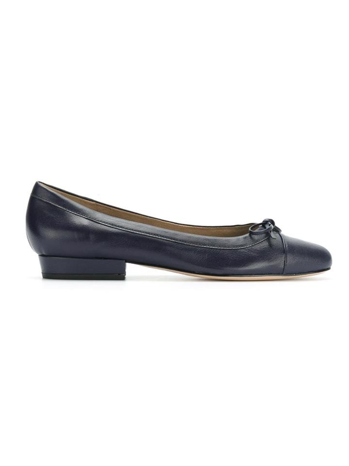 Sarah Chofakian Round Toe Ballerinas - Blue