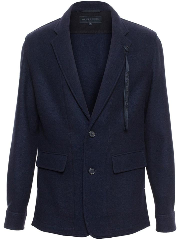 Ann Demeulemeester Grise Wool Shirt Jacket - Navy