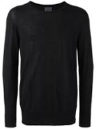 Laneus Fine Knit Jumper, Men's, Size: 52, Black, Virgin Wool