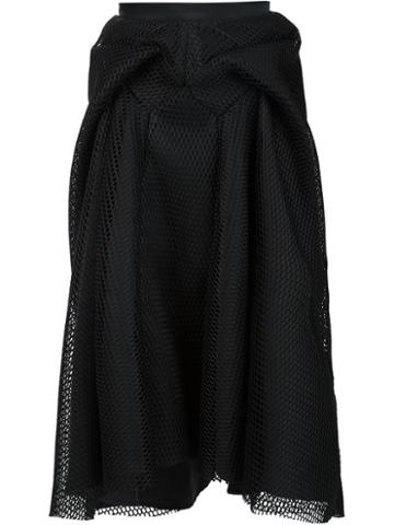 Micol Ragni Asymmetric Mesh Skirt