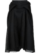 Micol Ragni Asymmetric Mesh Skirt