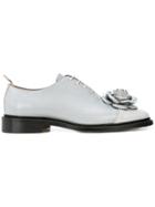 Thom Browne Floral-appliquéd Oxfords - Grey