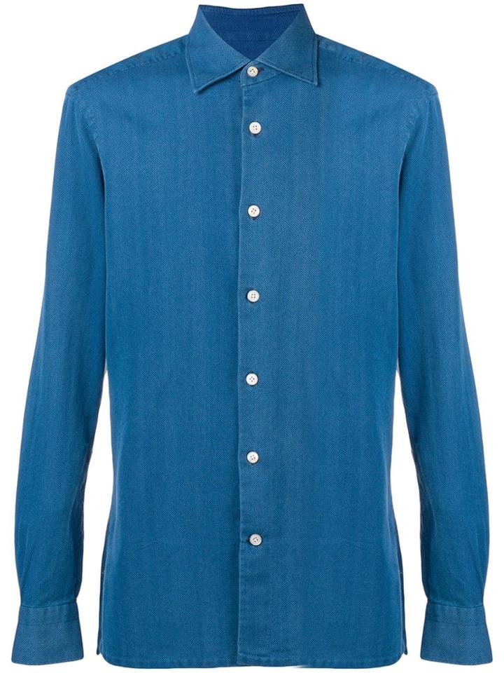 Kiton Slim Fit Shirt - Blue