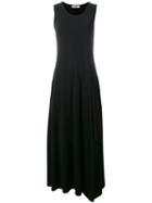 Jil Sander Sleeveless Flared Skirt Dress, Women's, Size: 38, Black, Viscose