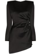 Saint Laurent Ruched Effect Mini Dress - Black