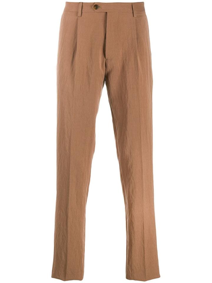 Etro Slim-fit Tailored Trousers - Brown