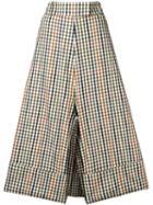 A.w.a.k.e. Mode Gingham Check Culottes - Brown
