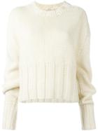Céline Oversized Sleeve Jumper, Women's, Size: Xs, Nude/neutrals, Paper/wool