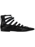 Veronique Branquinho Strappy Studded Ballerina Shoes