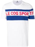 Le Coq Sportif Logo Stripe T-shirt - White