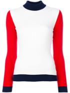 Courrèges Colour Block Sweater - White