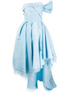 Alexander Mcqueen Asymmetric One-shoulder Dress - Blue