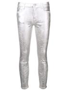 J Brand Metallic Skinny-fit Trousers - Silver