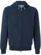Brunello Cucinelli Zipped Hoodie, Men's, Size: Medium, Blue, Spandex/elastane/cotton