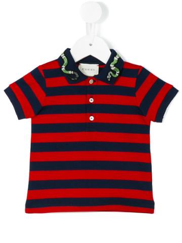 Gucci Kids - Striped Polo - Kids - Cotton - 6-9 Mth, Red